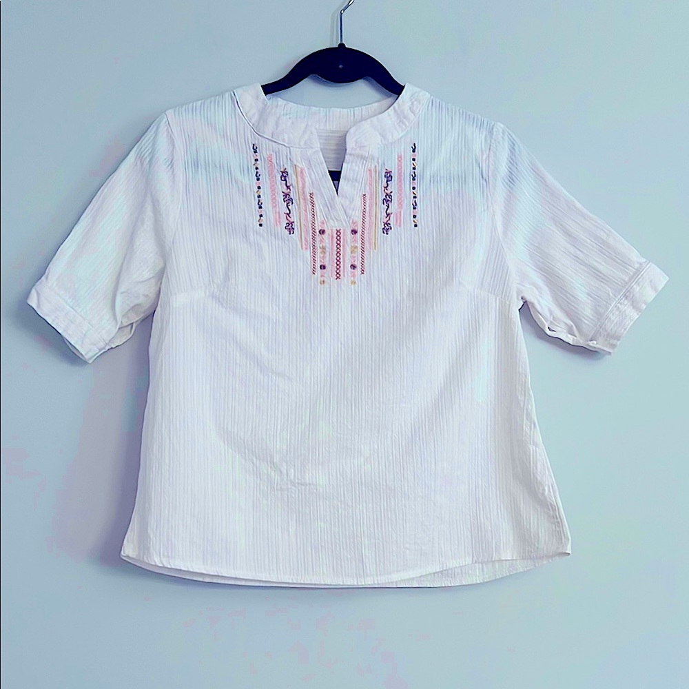White Embroidered Shirt